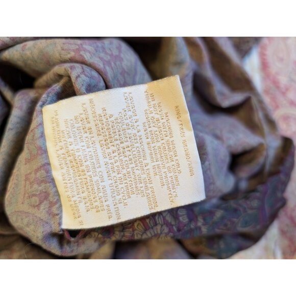 Ralph Lauren California King Duvet Cover Rich Bohemian Purple Paisley Comforter - Picture 6 of 7